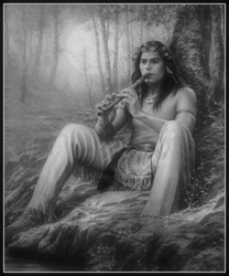 Loinclothed hobby; Obr�zek dne - the picture od the day - �awa rel - Indian flute