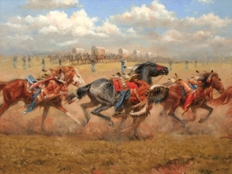 Loinclothed hobby; Obr�zek dne - the picture od the day - �awa rel - Andy Thomas - Indians are attacking whites