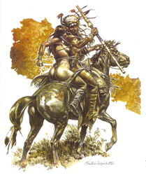 Loinclothed hobby; Obr�zek dne - the picture od the day - �awa rel - Serpiery - loinclothed indian  warrion are going to be killed from the back.