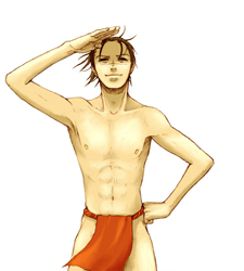Loinclothed hobby; Obr�zek dne - the picture od the day - �awa rel - Japanese red fundoshi