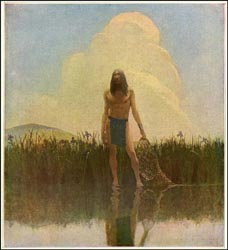 Loinclothed hobby; Obr�zek dne - the picture od the day - �awa rel - Newell Convers Wyeth - Summer  