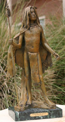 Loinclothed hobby; Obr�zek dne - the picture od the day - �awa rel - Blackfeet study in bronze  