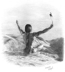 Loinclothed hobby; Obr�zek dne - the picture od the day - �awa rel - Art: Olesya Ovsyannikova - portrait of Jay Tavare 