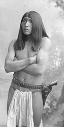 Loinclothed hobby; Obr�zek dne - the picture od the day - �awa rel -  Loinclothed arapahoe man called Goes Up Hill 