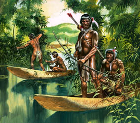 Loinclothed hobby; Obr�zek dne - the picture od the day - �awa rel - Peru Land Of Many Contrasts (Original) by Ron Embleton