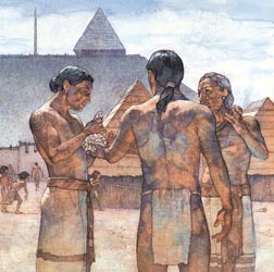 Loinclothed hobby; Obr�zek dne - the picture od the day - �awa rel -  The ancient Cahokians 
