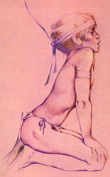 Loinclothed hobby; Obr�zek dne - the picture od the day - �awa rel -  Indi�nem z profilu - soust�ed�n�, �i relaxace 