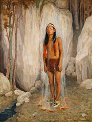Loinclothed hobby; Obr�zek dne - the picture od the day - �awa rel -  Eanger Irving Couse - Smoke Purification  