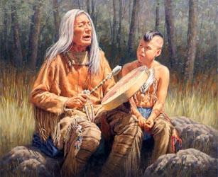 Loinclothed hobby; Obr�zek dne - the picture od the day - �awa rel - Krystii Melaine, Grandfather Teaches 