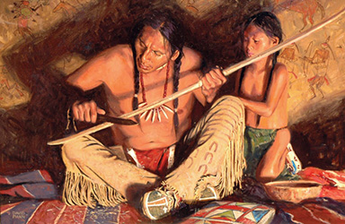 Loinclothed hobby; Obr�zek dne - the picture od the day - �awa rel - David Mann,  Bow Maker's Art
