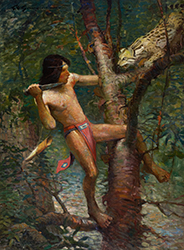 Loinclothed hobby; Obr�zek dne - the picture od the day - �awa rel -   Ahuitzotl and the Ocelot
