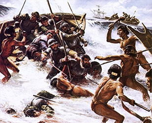 Loinclothed hobby; Obr�zek dne - the picture od the day - �awa rel - Oliver Frey, Death of Magellan