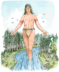 Loinclothed hobby; Obr�zek dne - the picture od the day - �awa rel -  Legend of Glooscap 