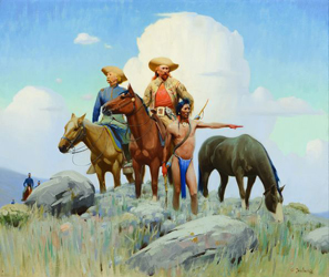 Loinclothed hobby; Obr�zek dne - the picture od the day - �awa rel -  The Trail Ahead,Gerard Curtis Delano  