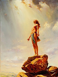 Loinclothed hobby; Obr�zek dne - the picture od the day - �awa rel -   RPrayer, Buck McCain - paiter $ sculptor  