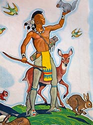 Loinclothed hobby; Obr�zek dne - the picture od the day - �awa rel - The Story of Hiawatha, story by Allen Chaffee, art by Armstrong Sperry, 1951