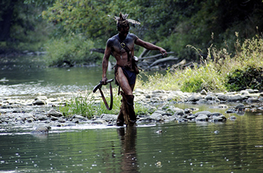 Loinclothed hobby; Obr�zek dne - the picture od the day - �awa rel - Ghost Warrior, Mississinewa 1812, taken 2007.   