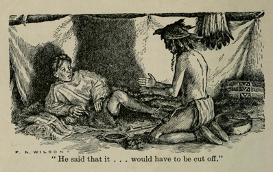 Loinclothed hobby; Obr�zek dne - the picture od the day - �awa rel - The white indian boy, written and ilustrated by F.L. Wilson, World Book Company, 1922 