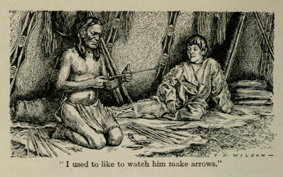 Loinclothed hobby; Obr�zek dne - the picture od the day - �awa rel - The white indian boy, written and ilustrated by F.L. Wilson, World Book Company, 1922 