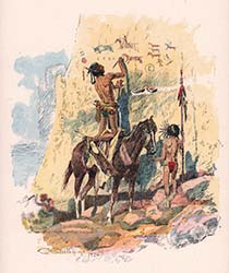 Loinclothed hobby; Obr�zek dne - the picture od the day - �awa rel - Picgan Indian Medicine Man, Charles Russell, 1930 