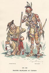 Loinclothed hobby; Obr�zek dne - the picture od the day - �awa rel - Tropas Franceas en el Canada, Eugene Leliepvre 