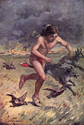 Loinclothed hobby; Obr�zek dne - the picture od the day - �awa rel - Opening the West with Lewis and Clark (1917)  