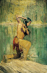 Loinclothed hobby; Obr�zek dne - the picture od the day - �awa rel - Bert Greer Phillips, A Good Catch 