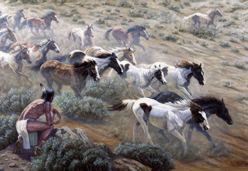 Loinclothed hobby; Obr�zek dne - the picture od the day - �awa rel - Gregory Perillo, Wild Mustangs