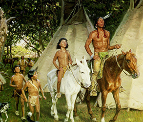 Loinclothed hobby; Obr�zek dne - the picture od the day - �awa rel -  Tom Lovell, people of the plains 