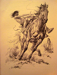 Loinclothed hobby; Obr�zek dne - the picture od the day - �awa rel -  Horse of two colors, ilustrace:  Lorence Bjorklund 