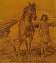 Loinclothed hobby; Obr�zek dne - the picture od the day - �awa rel -  Horse of two colors, ilustrace:  Lorence Bjorklund 