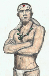 Loinclothed hobby; Obr�zek dne - the picture od the day - �awa rel - Mishima Yukio is wearing simple rokushaku  