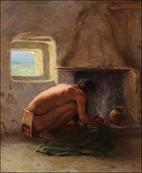 Loinclothed hobby; Obr�zek dne - the picture od the day - �awa rel - Joseph Henry Sharp, Images Of Dawn, Laguna Pueblo 