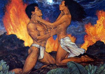Loinclothed hobby; Obr�zek dne - the picture od the day - �awa rel - Hi'iaka a Lohi'au 