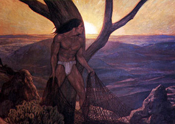 Loinclothed hobby; Obr�zek dne - the picture od the day - �awa rel - Joseph Henry Sharp, Images Of Dawn, Laguna Pueblo 