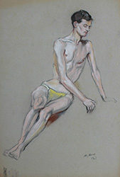 Loinclothed hobby; Obr�zek dne - the picture od the day - �awa rel - A.G. Horner, Young Man in Loin Cloth, 1947 