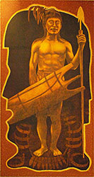 Loinclothed hobby; Obr�zek dne - the picture od the day - �awa rel - Jordan Mang-osan, Igorot painting, Bontoc Warrior,  Philippines