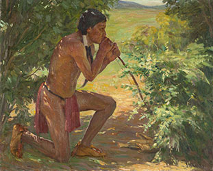 Loinclothed hobby; Obr�zek dne - the picture od the day - �awa rel - Joseph Henry Sharp, Taos, Watchful Waiting