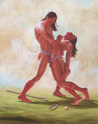 Loinclothed hobby; Obr�zek dne - the picture od the day - �awa rel - Kent Monkman, The Death of Hyacinthus 
