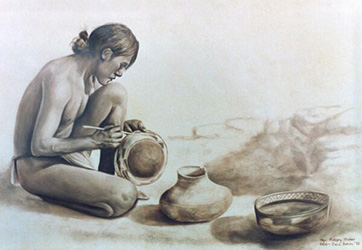 Loinclothed hobby; Obr�zek dne - the picture od the day - �awa rel - Julia Sweda, Hopi Pottery Maker