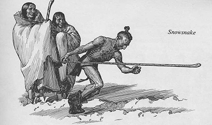 Loinclothed hobby; Obr�zek dne - the picture od the day - �awa rel - Snow Snake Game