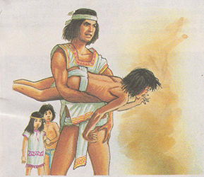 Loinclothed hobby; Obr�zek dne - the picture od the day - �awa rel - Aztec Children punishment