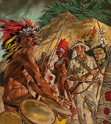 Loinclothed hobby; Obr�zek dne - the picture od the day - �awa rel - Thomas Beecham, Safari, Among the Fierce Cannibals of Africa
