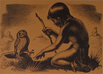 Loinclothed hobby; Obr�zek dne - the picture od the day - �awa rel - White Buffalo, Tah-Tank-Ka, ilustrated by Roger Vernam,  book by John D. Nicholson