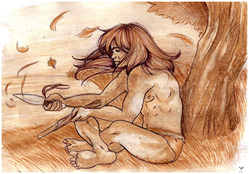 Loinclothed hobby; Obr�zek dne - the picture od the day - �awa rel - Aluuka,  Rahan, fan art