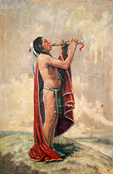 Loinclothed hobby; Obr�zek dne - the picture od the day - �awa rel - A.W. Bonner, Flute player