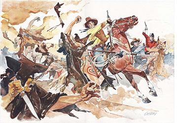 Loinclothed hobby; Obr�zek dne - the picture od the day - �awa rel - Giovanni Ticci, indians are fighting