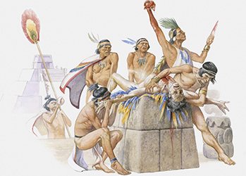 Loinclothed hobby; Obr�zek dne - the picture od the day - �awa rel - Sacrifice, Aztec, loinclothed and naked