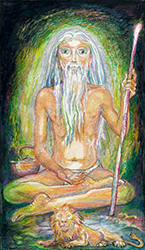 Loinclothed hobby; Obr�zek dne - the picture od the day - �awa rel - Jane Adams, The Hermit -  Sage in a Cave