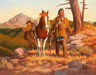 Loinclothed hobby; Obr�zek dne - the picture od the day - �awa rel - Steven Lang, Crossing the Bitteroots <